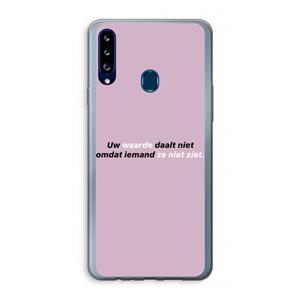CaseCompany uw waarde daalt niet: Samsung Galaxy A20s Transparant Hoesje