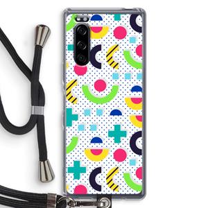 CaseCompany 8-bit N°1: Sony Xperia 5 Transparant Hoesje met koord