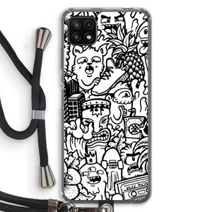 CaseCompany Vexx Mixtape #2: Samsung Galaxy A22 5G Transparant Hoesje met koord