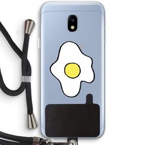 CaseCompany Spiegelei: Samsung Galaxy J3 (2017) Transparant Hoesje met koord