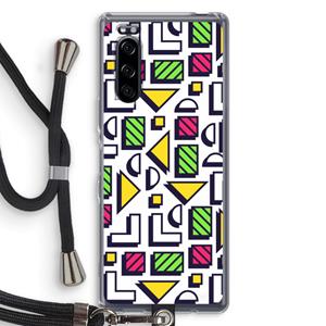CaseCompany 8-bit N°4: Sony Xperia 5 Transparant Hoesje met koord