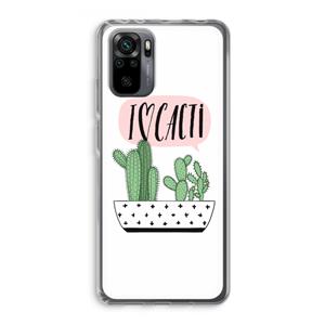 CaseCompany I love cacti: Xiaomi Redmi Note 10 Pro Transparant Hoesje