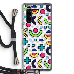 CaseCompany 8-bit N°6: Sony Xperia 5 Transparant Hoesje met koord