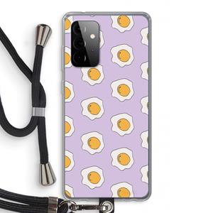 CaseCompany Bacon to my eggs #1: Samsung Galaxy A72 5G Transparant Hoesje met koord