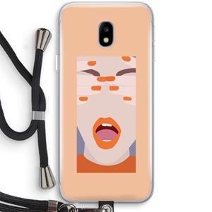 CaseCompany Surprise: Samsung Galaxy J3 (2017) Transparant Hoesje met koord