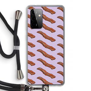 CaseCompany Bacon to my eggs #2: Samsung Galaxy A72 5G Transparant Hoesje met koord