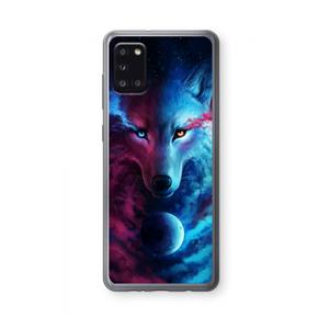 CaseCompany Where Light And Dark Meet: Samsung Galaxy A31 Transparant Hoesje