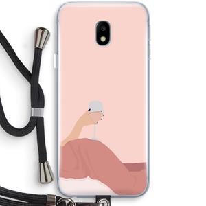 CaseCompany Wine: Samsung Galaxy J3 (2017) Transparant Hoesje met koord