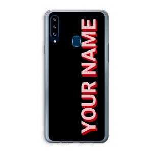 CaseCompany Namecase: Samsung Galaxy A20s Transparant Hoesje