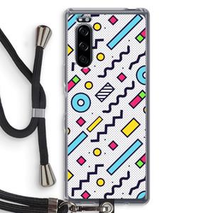 CaseCompany 8-bit N°8: Sony Xperia 5 Transparant Hoesje met koord