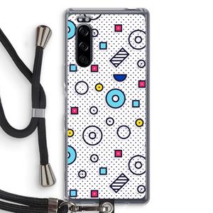 CaseCompany 8-bit N°9: Sony Xperia 5 Transparant Hoesje met koord