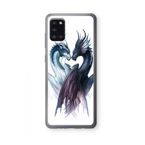 CaseCompany Yin Yang Dragons: Samsung Galaxy A31 Transparant Hoesje