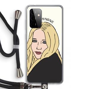 CaseCompany Mary Kate: Samsung Galaxy A72 5G Transparant Hoesje met koord