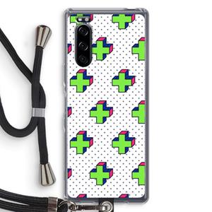 CaseCompany 8-bit N°10: Sony Xperia 5 Transparant Hoesje met koord
