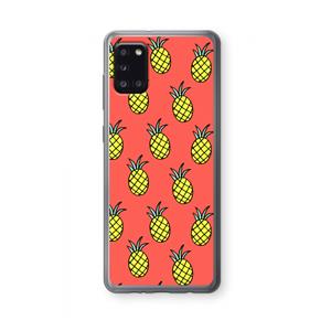 CaseCompany Ananas: Samsung Galaxy A31 Transparant Hoesje