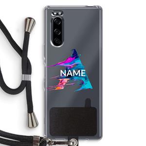 CaseCompany Abstract Spectrum: Sony Xperia 5 Transparant Hoesje met koord