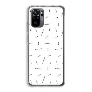 CaseCompany Hipster stripes: Xiaomi Redmi Note 10 Pro Transparant Hoesje