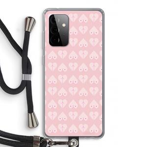 CaseCompany Ass 'n Titties: Samsung Galaxy A72 5G Transparant Hoesje met koord