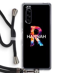 CaseCompany Abstract Spectrum: Sony Xperia 5 Transparant Hoesje met koord