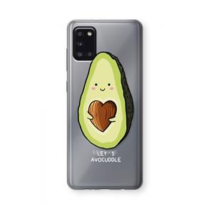 CaseCompany Avocuddle: Samsung Galaxy A31 Transparant Hoesje