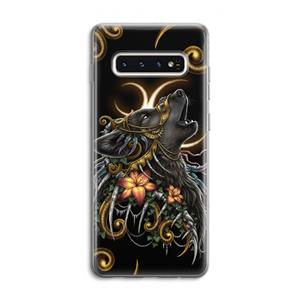 CaseCompany Huilende Wolf: Samsung Galaxy S10 4G Transparant Hoesje