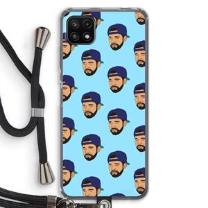 CaseCompany Drake Away: Samsung Galaxy A22 5G Transparant Hoesje met koord