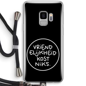 CaseCompany Vriendelijkheid: Samsung Galaxy S9 Transparant Hoesje met koord