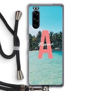 CaseCompany Pacific Dream: Sony Xperia 5 Transparant Hoesje met koord