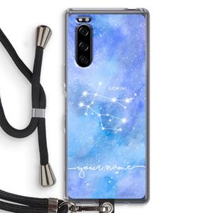 CaseCompany Sterrenbeeld - Licht: Sony Xperia 5 Transparant Hoesje met koord