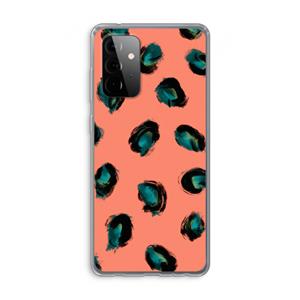 CaseCompany Pink Cheetah: Samsung Galaxy A72 Transparant Hoesje