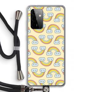CaseCompany Regenboog: Samsung Galaxy A72 5G Transparant Hoesje met koord