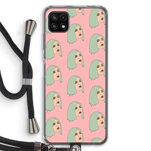 CaseCompany King Kylie: Samsung Galaxy A22 5G Transparant Hoesje met koord