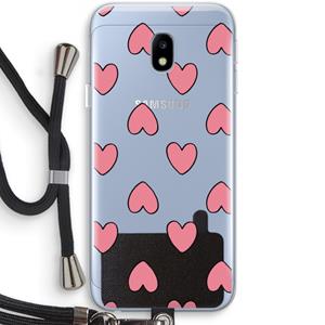 CaseCompany Ondersteboven verliefd: Samsung Galaxy J3 (2017) Transparant Hoesje met koord