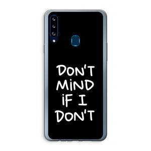 CaseCompany Don't Mind: Samsung Galaxy A20s Transparant Hoesje