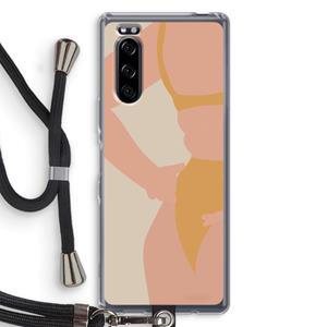 CaseCompany Bikini body: Sony Xperia 5 Transparant Hoesje met koord