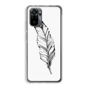 CaseCompany Pluim: Xiaomi Redmi Note 10 Pro Transparant Hoesje