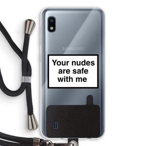 CaseCompany Safe with me: Samsung Galaxy A10 Transparant Hoesje met koord