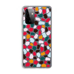 CaseCompany Colored Giraffe: Samsung Galaxy A72 Transparant Hoesje