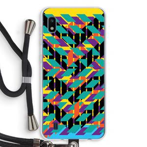 CaseCompany Skew Bee 1: Samsung Galaxy A10 Transparant Hoesje met koord
