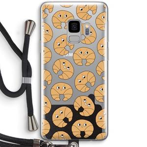CaseCompany Croissant: Samsung Galaxy S9 Transparant Hoesje met koord