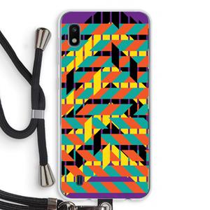 CaseCompany Skew Bee 2: Samsung Galaxy A10 Transparant Hoesje met koord