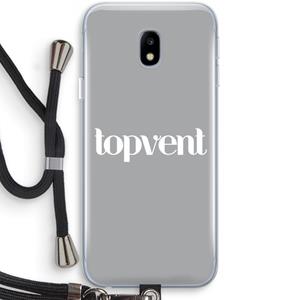 CaseCompany Topvent Grijs Wit: Samsung Galaxy J3 (2017) Transparant Hoesje met koord