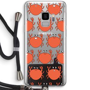 CaseCompany Krab: Samsung Galaxy S9 Transparant Hoesje met koord