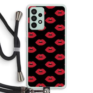 CaseCompany Lips: Samsung Galaxy A52s 5G Transparant Hoesje met koord