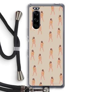 CaseCompany You're so golden: Sony Xperia 5 Transparant Hoesje met koord