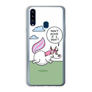 CaseCompany Unicorn: Samsung Galaxy A20s Transparant Hoesje