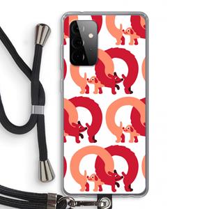 CaseCompany Dogs: Samsung Galaxy A72 5G Transparant Hoesje met koord