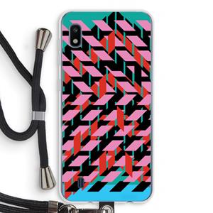 CaseCompany Skew Blush 2: Samsung Galaxy A10 Transparant Hoesje met koord