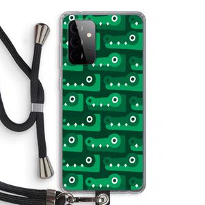 CaseCompany Crocs: Samsung Galaxy A72 5G Transparant Hoesje met koord
