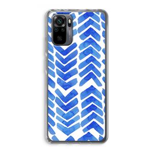 CaseCompany Blauwe pijlen: Xiaomi Redmi Note 10 Pro Transparant Hoesje